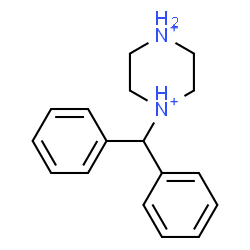 ChemSpider 2D Image | 1-(Diphenylmethyl)piperazinediium | C17H22N2