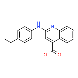 ChemSpider 2D Image | 2-[(4-Ethylphenyl)amino]-4-quinolinecarboxylate | C18H15N2O2
