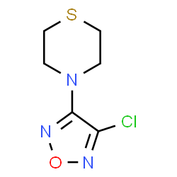 ChemSpider 2D Image | 4-(4-Chloro-1,2,5-oxadiazol-3-yl)thiomorpholine | C6H8ClN3OS