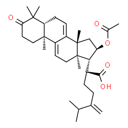 ChemSpider 2D Image | (16alpha)-16-Acetoxy-24-methylene-3-oxolanosta-7,9(11)-dien-21-oic acid | C33H48O5