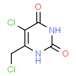 ChemSpider 2D Image | 5-Chloro-6-(chloromethyl)-2,4(1H,3H)-pyrimidinedione | C5H4Cl2N2O2