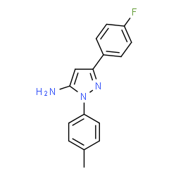 ChemSpider 2D Image | 3-(4-Fluorophenyl)-1-(4-methylphenyl)-1H-pyrazol-5-amine | C16H14FN3