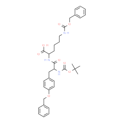 ChemSpider 2D Image | O-Benzyl-N-{[(2-methyl-2-propanyl)oxy]carbonyl}tyrosyl-N~6~-[(benzyloxy)carbonyl]lysine | C35H43N3O8
