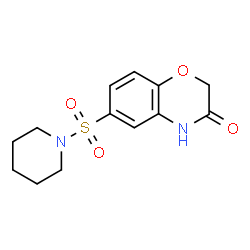 ChemSpider 2D Image | 6-(1-Piperidinylsulfonyl)-2H-1,4-benzoxazin-3(4H)-one | C13H16N2O4S