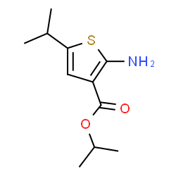 ChemSpider 2D Image | Isopropyl 2-amino-5-isopropyl-3-thiophenecarboxylate | C11H17NO2S