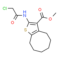 ChemSpider 2D Image | methyl 2-(2-chloroacetamido)-4H,5H,6H,7H,8H,9H-cycloocta[b]thiophene-3-carboxylate | C14H18ClNO3S