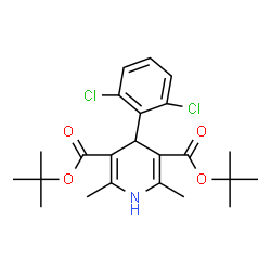 ChemSpider 2D Image | Bis(2-methyl-2-propanyl) 4-(2,6-dichlorophenyl)-2,6-dimethyl-1,4-dihydro-3,5-pyridinedicarboxylate | C23H29Cl2NO4