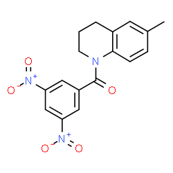 ChemSpider 2D Image | (3,5-Dinitrophenyl)(6-methyl-3,4-dihydro-1(2H)-quinolinyl)methanone | C17H15N3O5