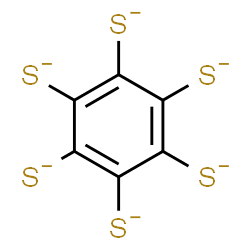 ChemSpider 2D Image | 1,2,3,4,5,6-Benzenehexakis(thiolate) | C6S6