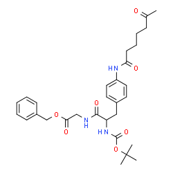 ChemSpider 2D Image | Benzyl N-{[(2-methyl-2-propanyl)oxy]carbonyl}-4-[(6-oxoheptanoyl)amino]phenylalanylglycinate | C30H39N3O7