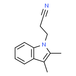 ChemSpider 2D Image | 2,3-dimethylindole-1-propanenitrile | C13H14N2