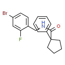 ChemSpider 2D Image | N-(4-Bromo-2-fluorobenzyl)-1-phenylcyclopentanecarboxamide | C19H19BrFNO