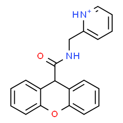ChemSpider 2D Image | 2-{[(9H-Xanthen-9-ylcarbonyl)amino]methyl}pyridinium | C20H17N2O2