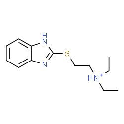 ChemSpider 2D Image | 2-(1H-Benzimidazol-2-ylsulfanyl)-N,N-diethylethanaminium | C13H20N3S
