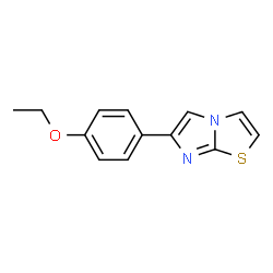 ChemSpider 2D Image | 6-(4-Ethoxyphenyl)imidazo[2,1-b][1,3]thiazole | C13H12N2OS