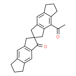 ChemSpider 2D Image | 4'-Acetyl-3,3',5,5',6,6',7,7'-octahydro-1H,1'H-2,2'-spirobi[s-indacen]-1-one | C25H24O2
