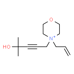 ChemSpider 2D Image | 4-Allyl-4-(4-hydroxy-4-methyl-2-pentyn-1-yl)morpholin-4-ium | C13H22NO2
