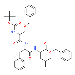 ChemSpider 2D Image | Benzyl O-benzyl-N-{[(2-methyl-2-propanyl)oxy]carbonyl}serylphenylalanylleucinate | C37H47N3O7