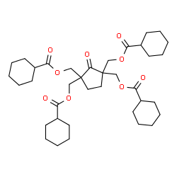 ChemSpider 2D Image | (2-Oxo-1,1,3,3-cyclopentanetetrayl)tetrakis(methylene) tetracyclohexanecarboxylate | C37H56O9