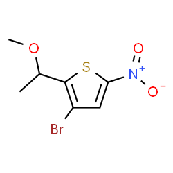 ChemSpider 2D Image | 3-Bromo-2-(1-methoxyethyl)-5-nitrothiophene | C7H8BrNO3S