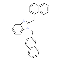 ChemSpider 2D Image | 2-(1-Naphthylmethyl)-1-(2-naphthylmethyl)-1H-benzimidazole | C29H22N2