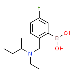 ChemSpider 2D Image | (2-{[sec-Butyl(ethyl)amino]methyl}-5-fluorophenyl)boronic acid | C13H21BFNO2