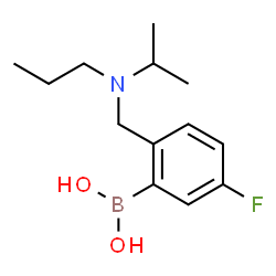 ChemSpider 2D Image | (5-Fluoro-2-{[isopropyl(propyl)amino]methyl}phenyl)boronic acid | C13H21BFNO2