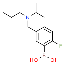ChemSpider 2D Image | (2-Fluoro-5-{[isopropyl(propyl)amino]methyl}phenyl)boronic acid | C13H21BFNO2