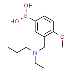 ChemSpider 2D Image | (3-{[Ethyl(propyl)amino]methyl}-4-methoxyphenyl)boronic acid | C13H22BNO3