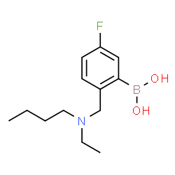 ChemSpider 2D Image | (2-{[Butyl(ethyl)amino]methyl}-5-fluorophenyl)boronic acid | C13H21BFNO2