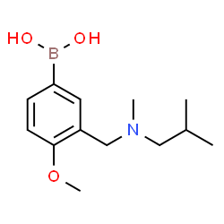 ChemSpider 2D Image | (3-{[Isobutyl(methyl)amino]methyl}-4-methoxyphenyl)boronic acid | C13H22BNO3