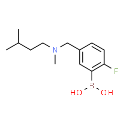 ChemSpider 2D Image | (2-Fluoro-5-{[methyl(3-methylbutyl)amino]methyl}phenyl)boronic acid | C13H21BFNO2