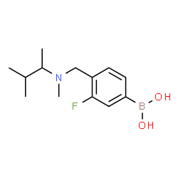 ChemSpider 2D Image | (3-Fluoro-4-{[methyl(3-methyl-2-butanyl)amino]methyl}phenyl)boronic acid | C13H21BFNO2