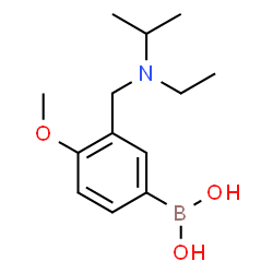 ChemSpider 2D Image | (3-{[Ethyl(isopropyl)amino]methyl}-4-methoxyphenyl)boronic acid | C13H22BNO3