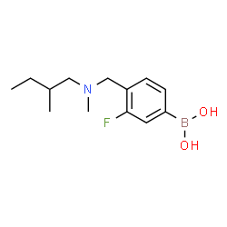 ChemSpider 2D Image | (3-Fluoro-4-{[methyl(2-methylbutyl)amino]methyl}phenyl)boronic acid | C13H21BFNO2