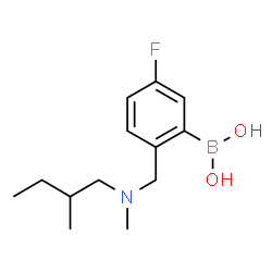 ChemSpider 2D Image | (5-Fluoro-2-{[methyl(2-methylbutyl)amino]methyl}phenyl)boronic acid | C13H21BFNO2