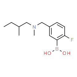 ChemSpider 2D Image | (2-Fluoro-5-{[methyl(2-methylbutyl)amino]methyl}phenyl)boronic acid | C13H21BFNO2