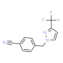 ChemSpider 2D Image | 4-{[3-(Trifluoromethyl)-1H-pyrazol-1-yl]methyl}benzonitrile | C12H8F3N3