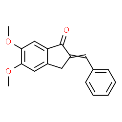 ChemSpider 2D Image | 2-Benzylidene-5,6-dimethoxy-1-indanone | C18H16O3