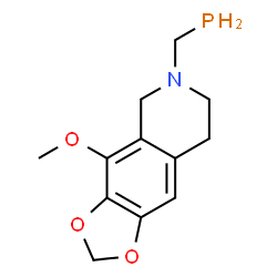 ChemSpider 2D Image | 4-Methoxy-6-(phosphinomethyl)-5,6,7,8-tetrahydro[1,3]dioxolo[4,5-g]isoquinoline | C12H16NO3P