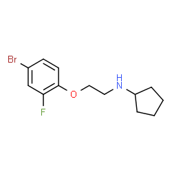 ChemSpider 2D Image | N-[2-(4-Bromo-2-fluorophenoxy)ethyl]cyclopentanamine | C13H17BrFNO