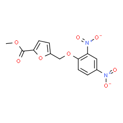 ChemSpider 2D Image | Methyl 5-[(2,4-dinitrophenoxy)methyl]-2-furoate | C13H10N2O8