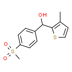 ChemSpider 2D Image | [4-(Methylsulfonyl)phenyl](3-methyl-2-thienyl)methanol | C13H14O3S2