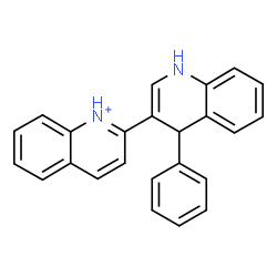 ChemSpider 2D Image | 2-(4-Phenyl-1,4-dihydro-3-quinolinyl)quinolinium | C24H19N2