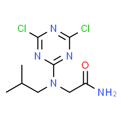 ChemSpider 2D Image | N~2~-(4,6-Dichloro-1,3,5-triazin-2-yl)-N~2~-isobutylglycinamide | C9H13Cl2N5O