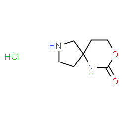 ChemSpider 2D Image | 8-Oxa-2,6-diaza-spiro[4.5]-decan-7-one hydrochloride | C7H13ClN2O2