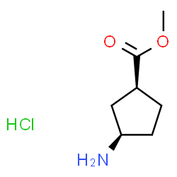 ChemSpider 2D Image | (1S,3R)-Methyl 3-aminocyclopentanecarboxylate hydrochloride | C7H14ClNO2