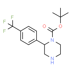 ChemSpider 2D Image | 1-Boc-2-(4-(trifluoromethyl)phenyl)piperazine | C16H21F3N2O2