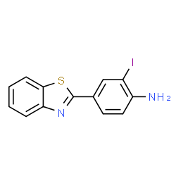 ChemSpider 2D Image | 4-(1,3-Benzothiazol-2-yl)-2-iodoaniline | C13H9IN2S