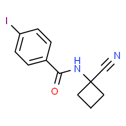 ChemSpider 2D Image | N-(1-Cyanocyclobutyl)-4-iodobenzamide | C12H11IN2O